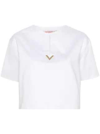 Valentino Garavani クロップド Tシャツ | ホワイト | FARFETCH JP 