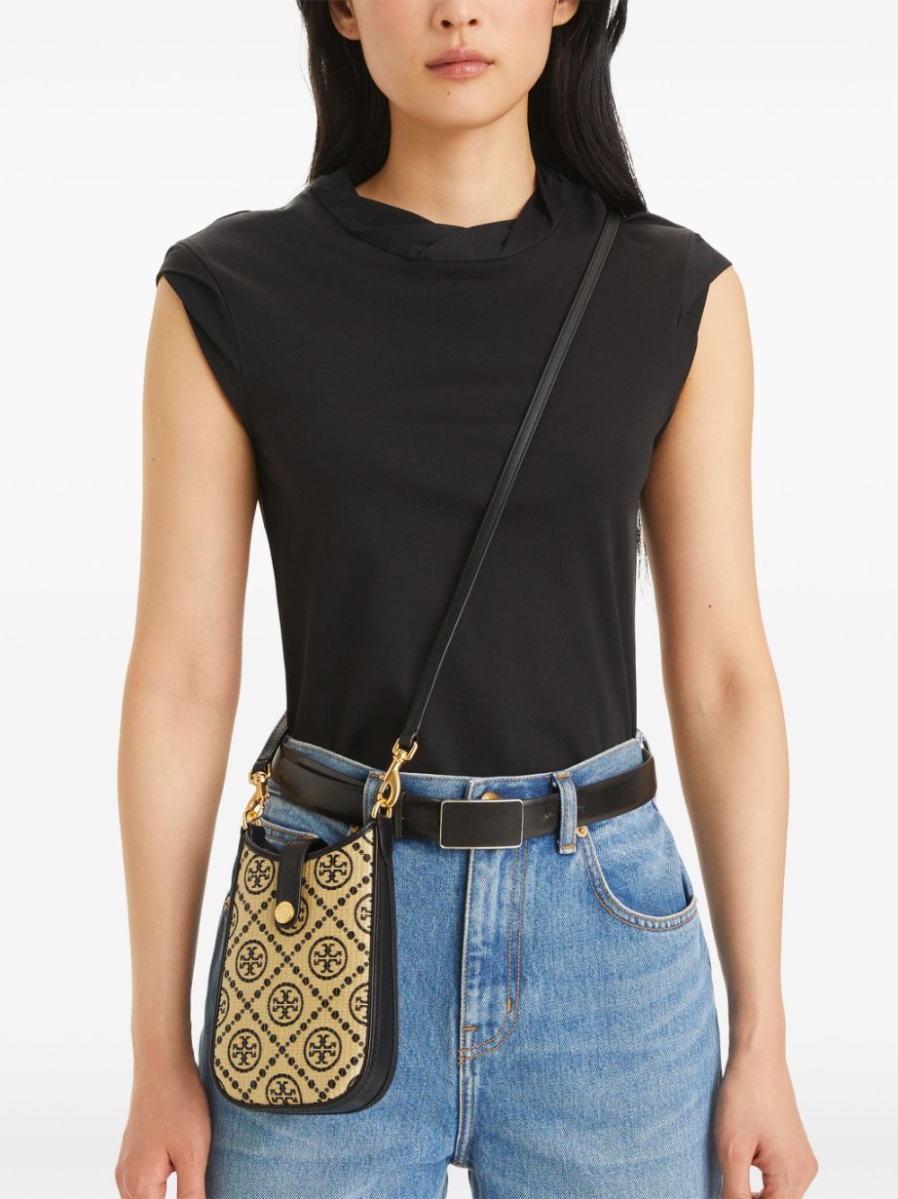 Tory Burch Crossbodytas met monogram - Zwart