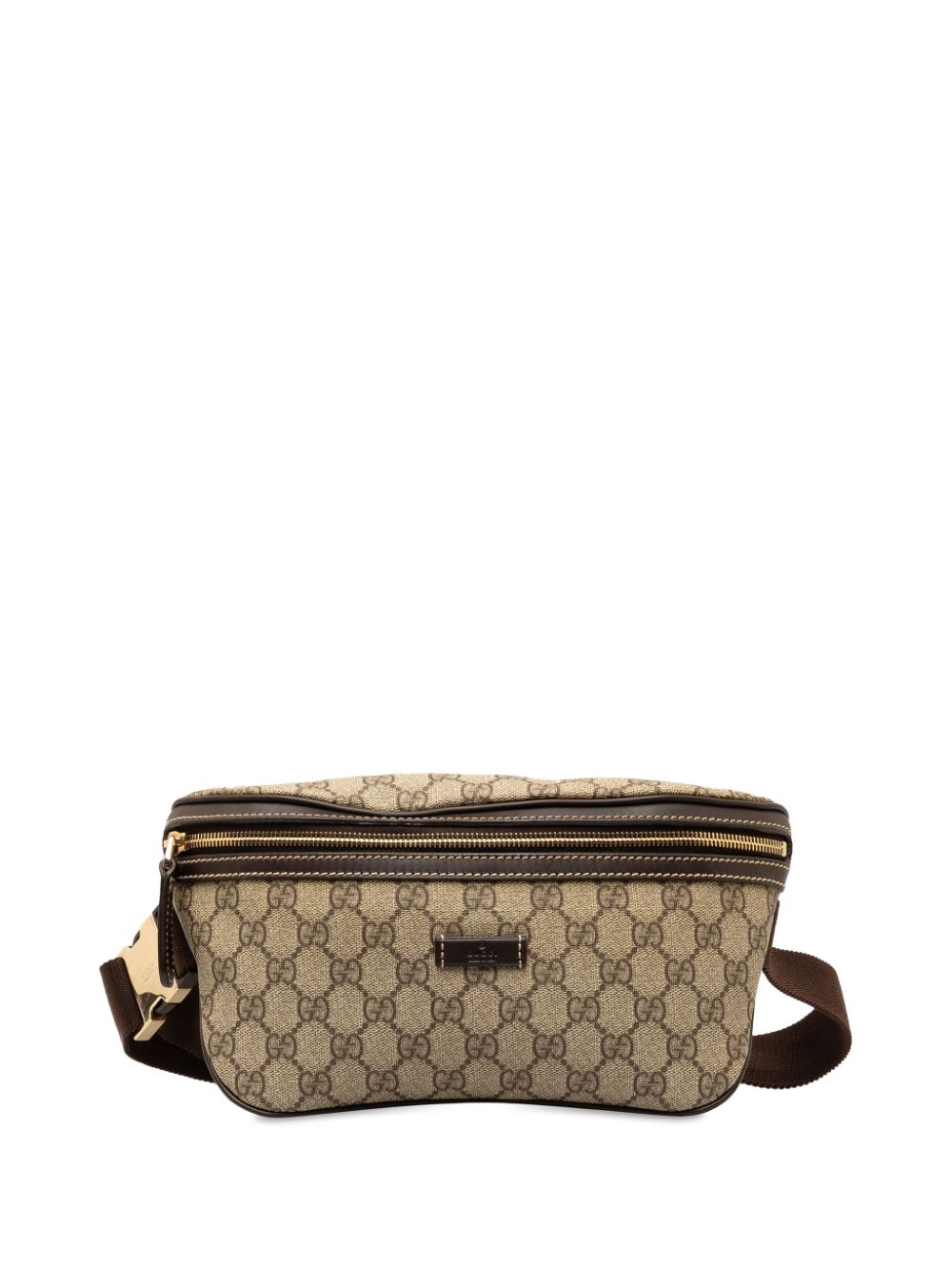 Pre-owned Gucci 2000-2015 Gg Supreme Belt Bag In Brown