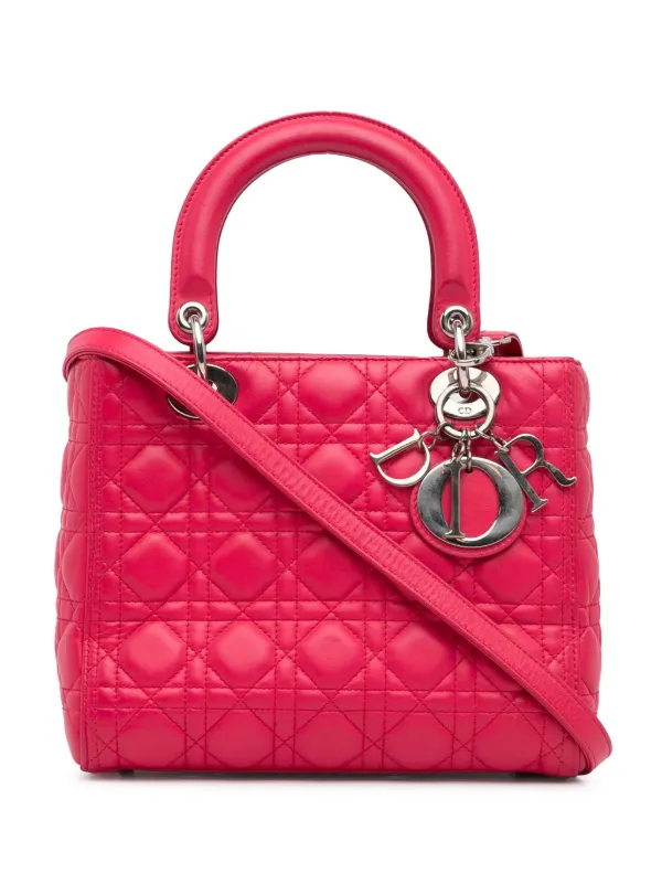 美品・ヴィンテージ【Dior】2015 パテント サッチェルバッグ Christian Dior Pre-Owned 2015 ミディアム パテント レディ