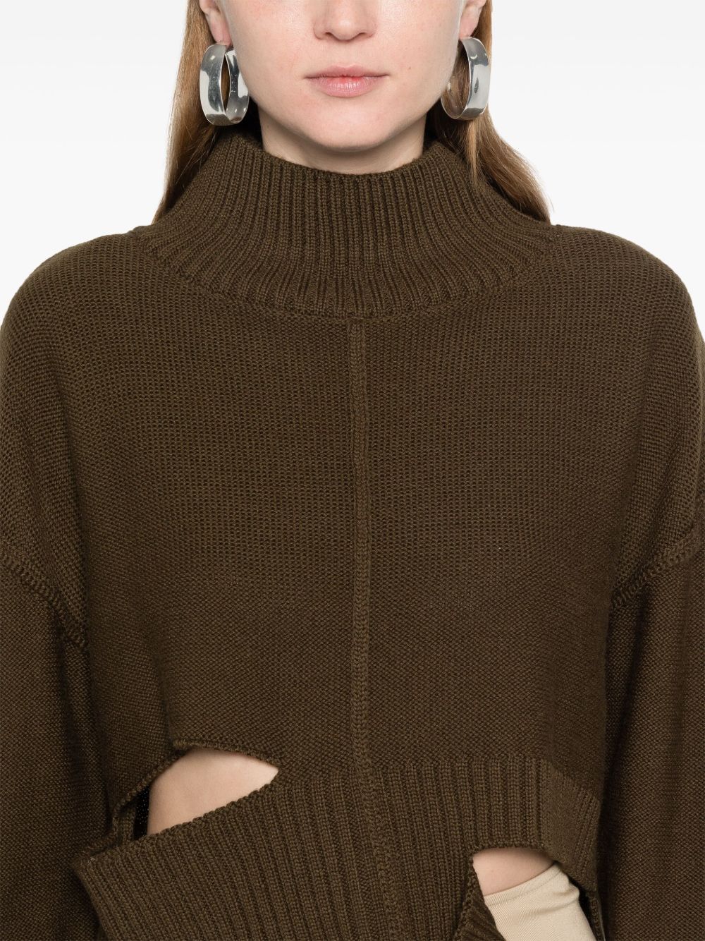 MM6 Maison Margiela distressed cropped jumper Women