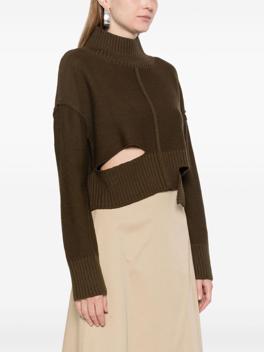 MM6 Maison Margiela distressed cropped jumper Women