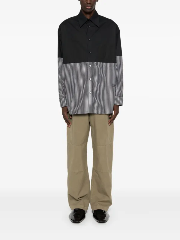 MM6 Maison Margiela パネル シャツ | ブラック | FARFETCH JP