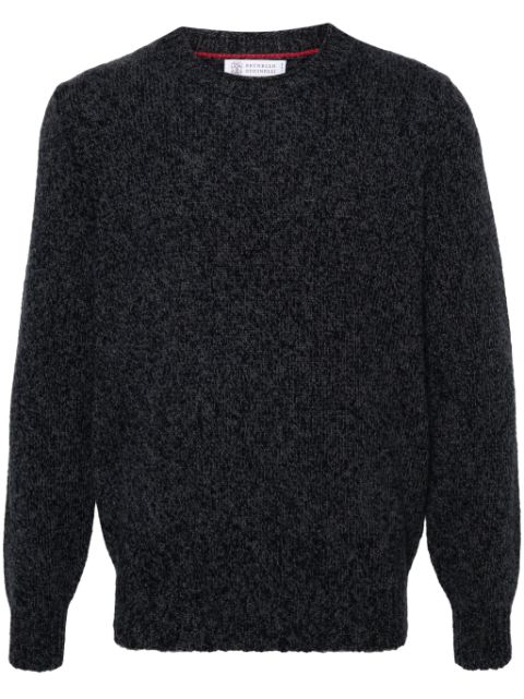 Brunello Cucinelli melange-effect crew-neck jumper Men