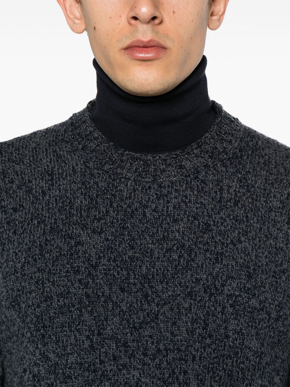 Brunello Cucinelli melange-effect crew-neck jumper Men