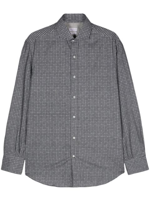 Brunello Cucinelli graphic-print cotton shirt Men