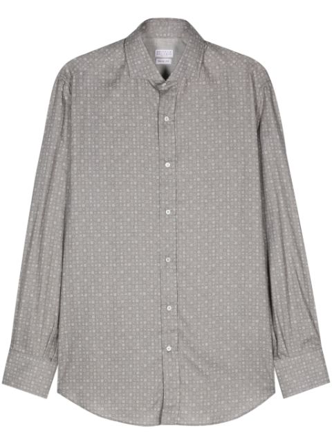 Brunello Cucinelli graphic-print cotton shirt Men