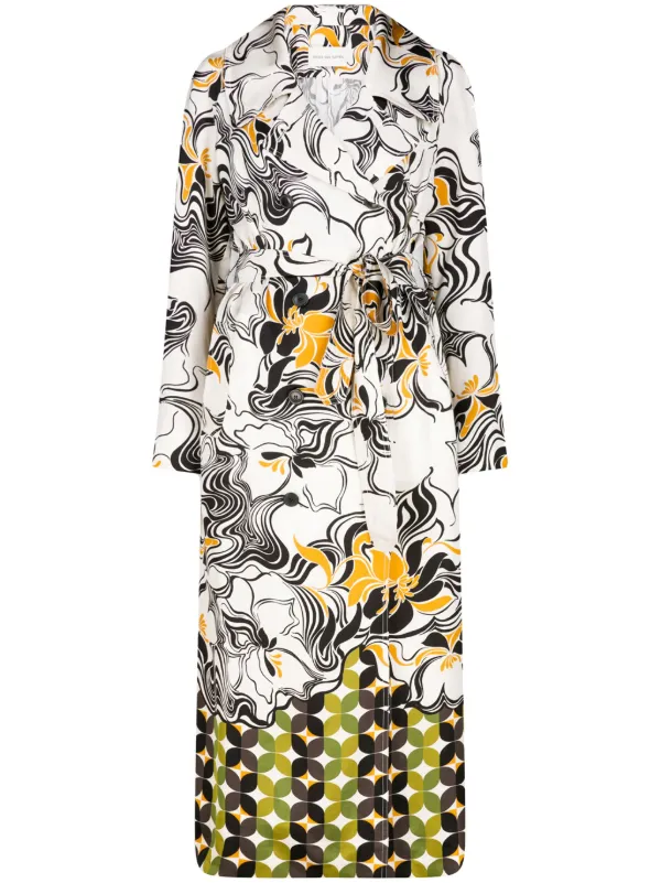 【23AW NEW】Dries Van Noten_women / 花柄 ベルト付きコート org.jpg