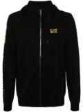 Ea7 Emporio Armani logo-print zip-up hoodie - Black