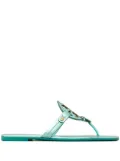 Tory Burch Miller metallic-effect slides - Blue