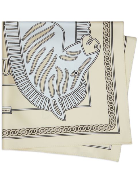 Tory Burch zebra-print silk neckerchief Women