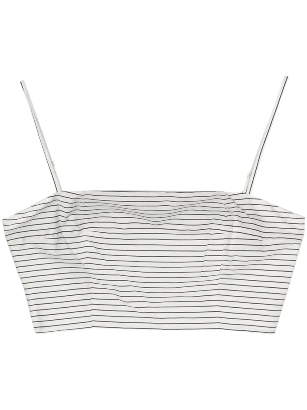 STAUD Federico striped crop top | White | Image 1