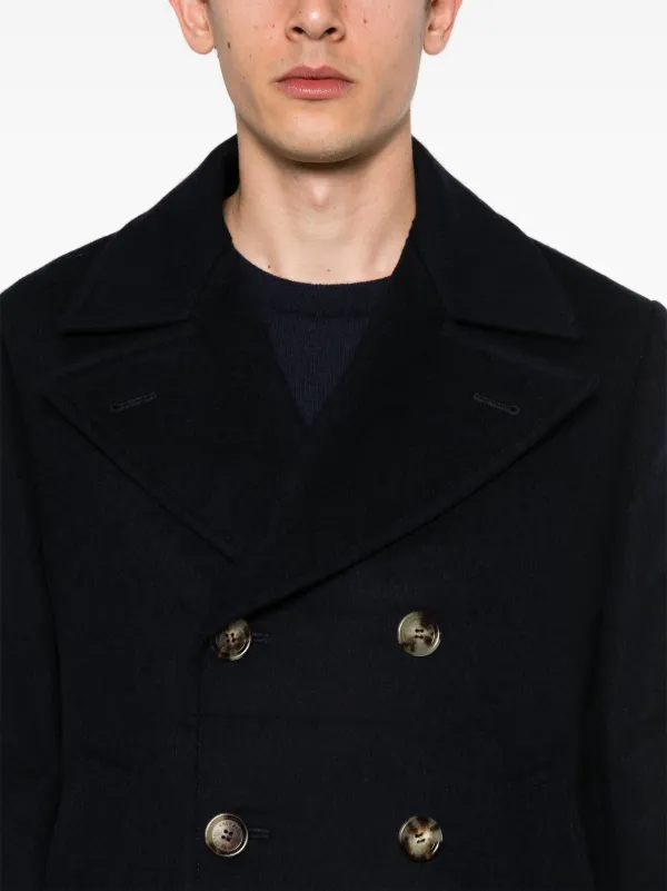 【関税&送料込】Brunello Cucinelli Cappotto Doppiopetto In C BRUNELLO CUCINELLI Double-Breasted Shearling Peacoat for Men