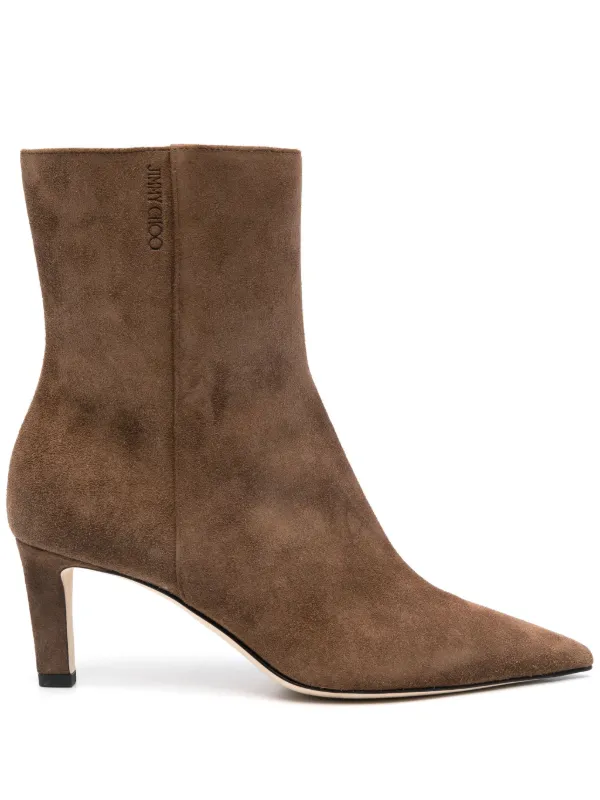 Jimmy Choo 70mm Ankle Boots Brown FARFETCH GE