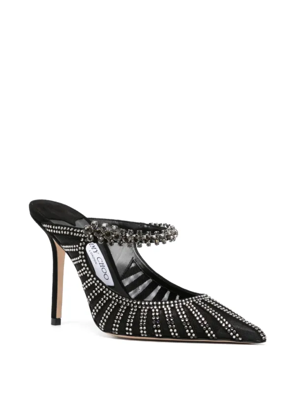 Jimmy Choo 100mm Bing Mules | Black | FARFETCH
