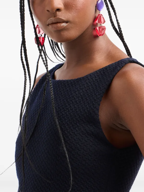 現行ARMANI★Zig Zag Dress★フレアニットワンピース オフショルダー フレアニットワンピース｜JENNE(ジェンヌ)公式