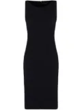 Emporio Armani zigzag knit tube dress - Black