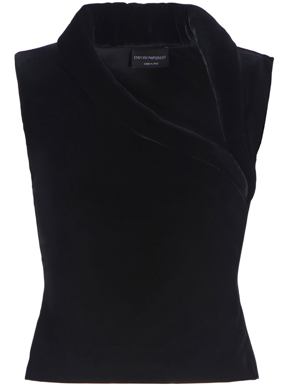 Emporio Armani Asymmetrische tanktop Zwart