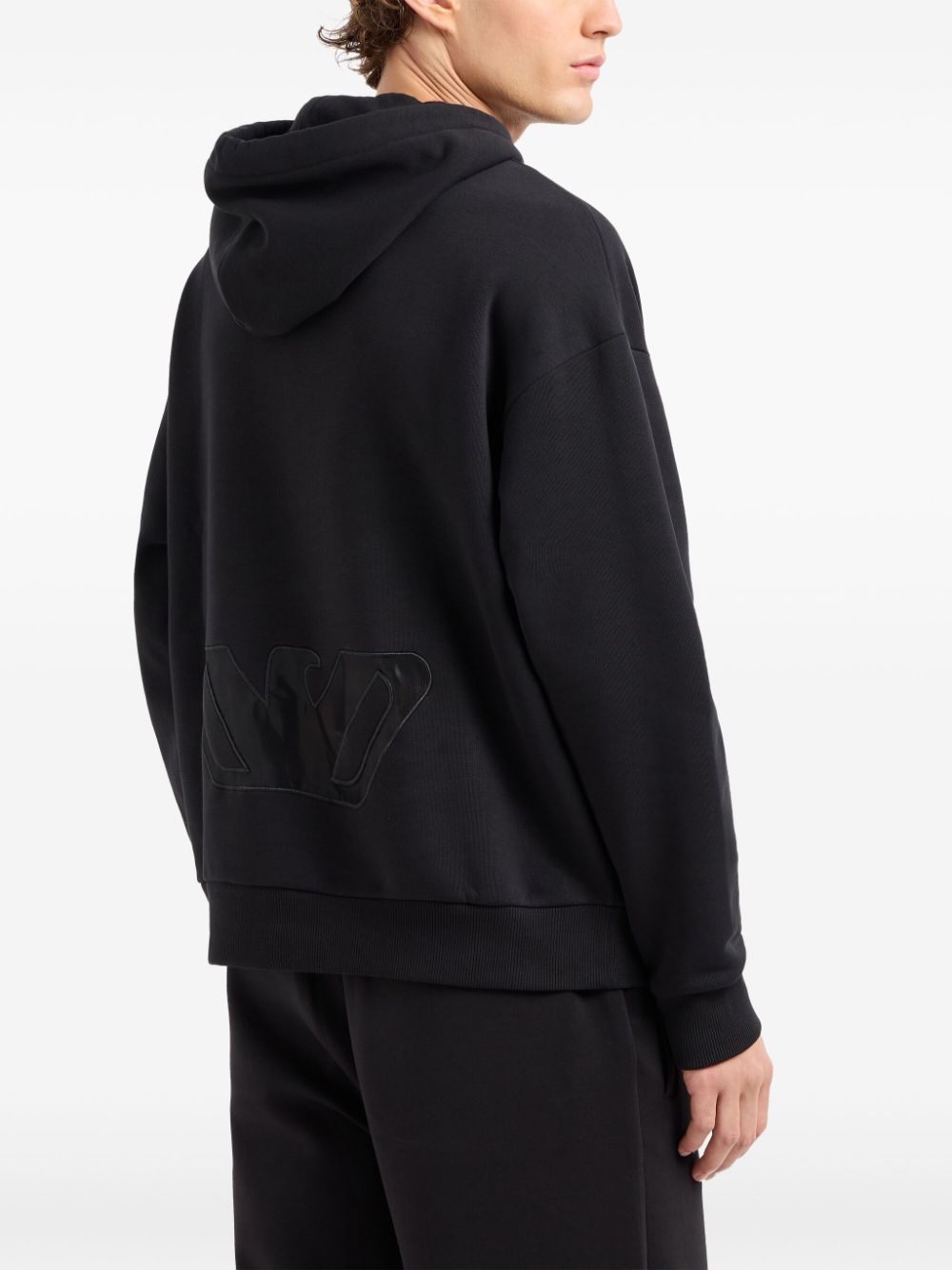 Emporio Armani logo-patch hoodie Men