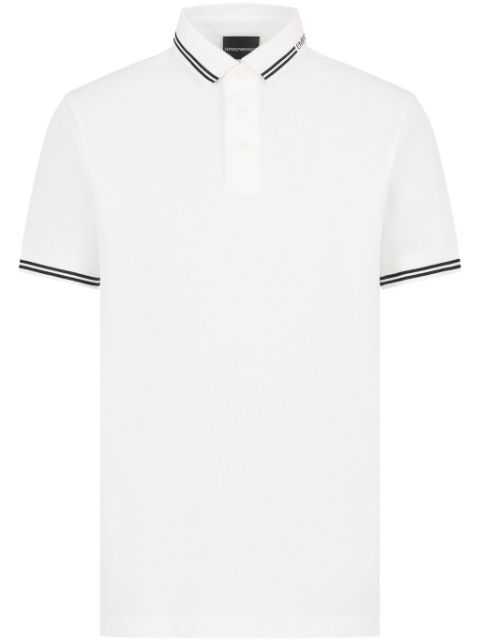 Emporio Armani logo-detail jersey polo shirt Men