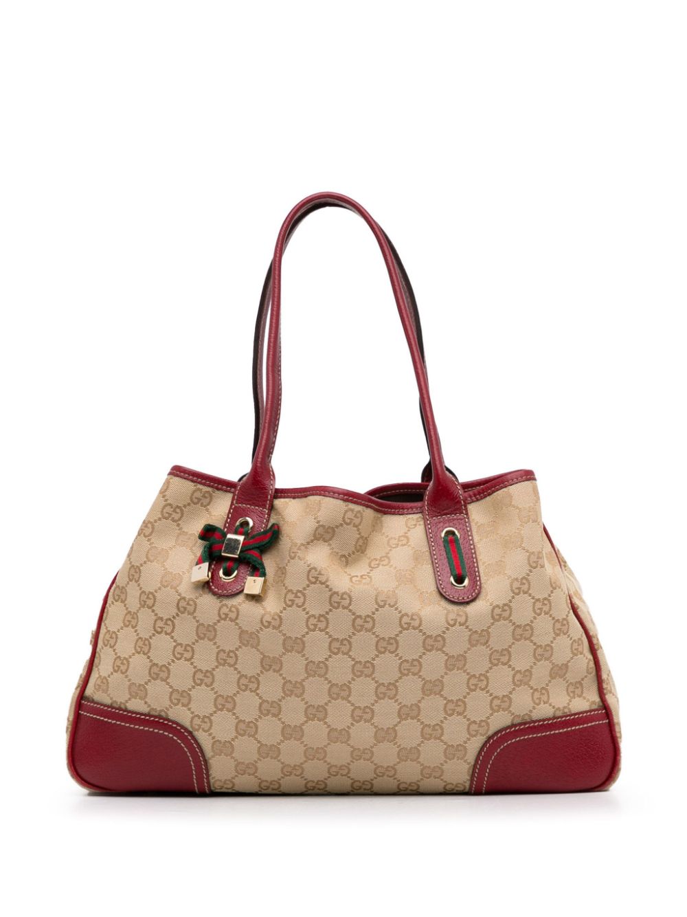 Pre-owned Gucci 2000-2015 Gg Canvas Princy Tote Bag In Brown