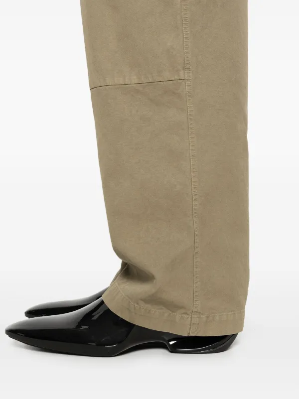 MM6 Maison Margiela numbers-motif Loose Trousers | Green