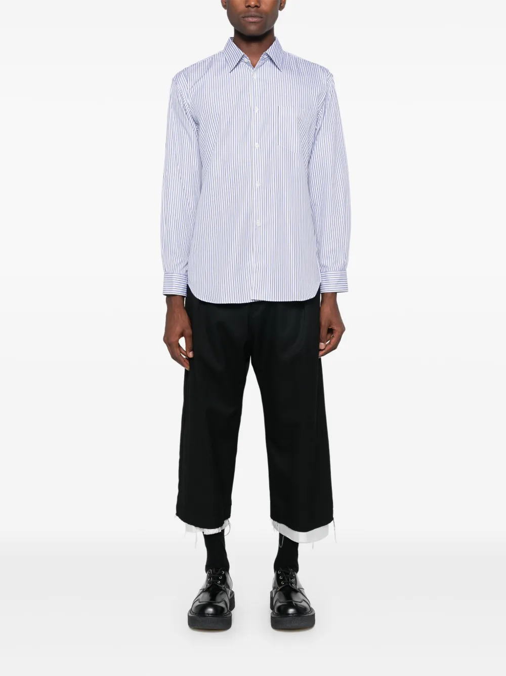 Comme Des Garçons Shirt Gestreept overhemd - Blauw