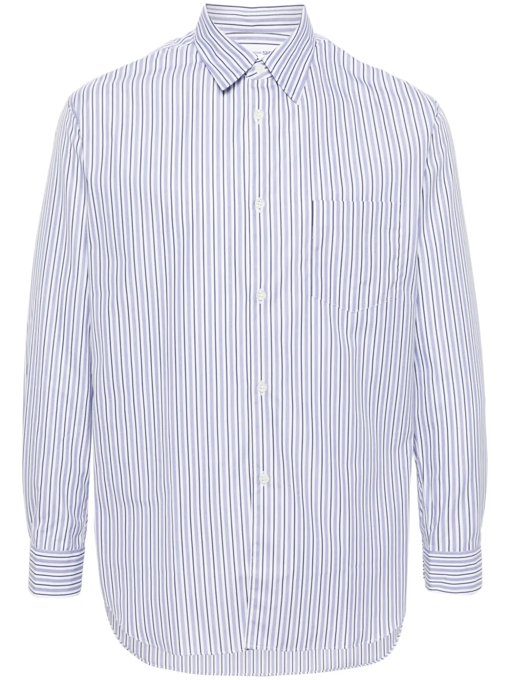 Comme Des Garçons Shirt stripped shirt – Blue