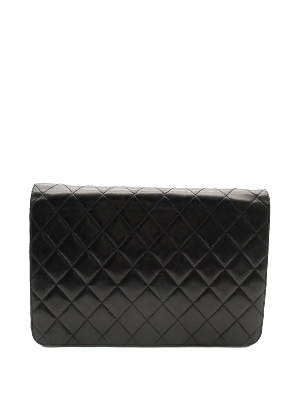 CHANEL Pre-Owned 1996-1997 CC Quilted Lambskin Single Flap crossbody bag - Zwart