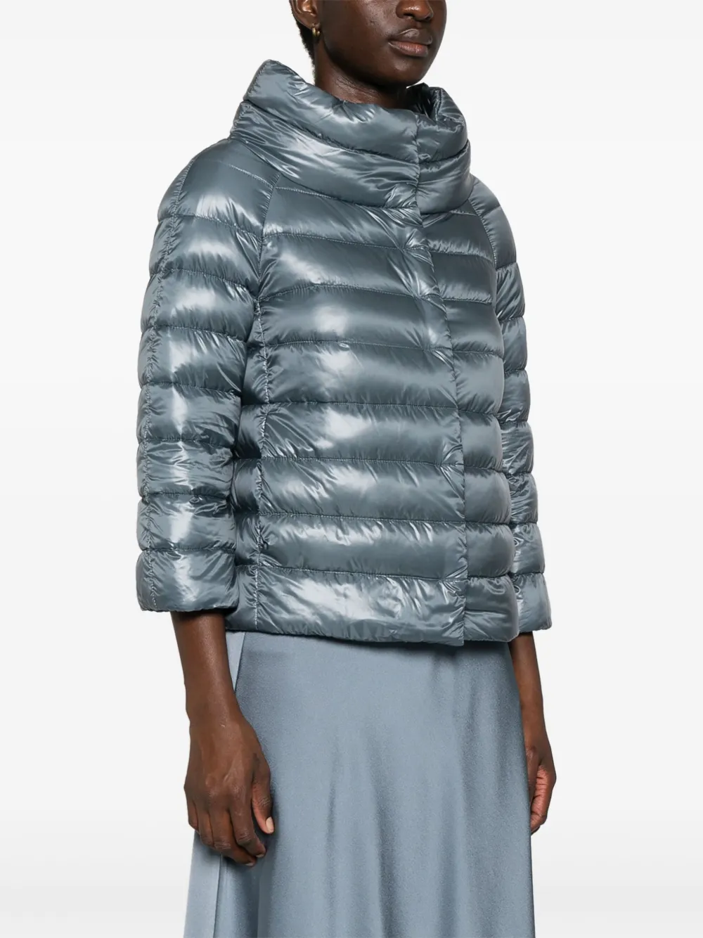 Herno Donsjack met trechterhals Blauw