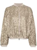 Herno sequin-embellished bomber jacket - Gold