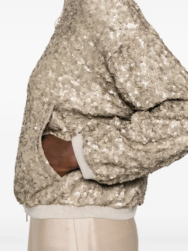 ブルゾン HERNO FW24 Bomber jacket with sequins (GI00027DR 2035) Herno sequin-embellished Bomber Jacket | Gold | FARFETCH