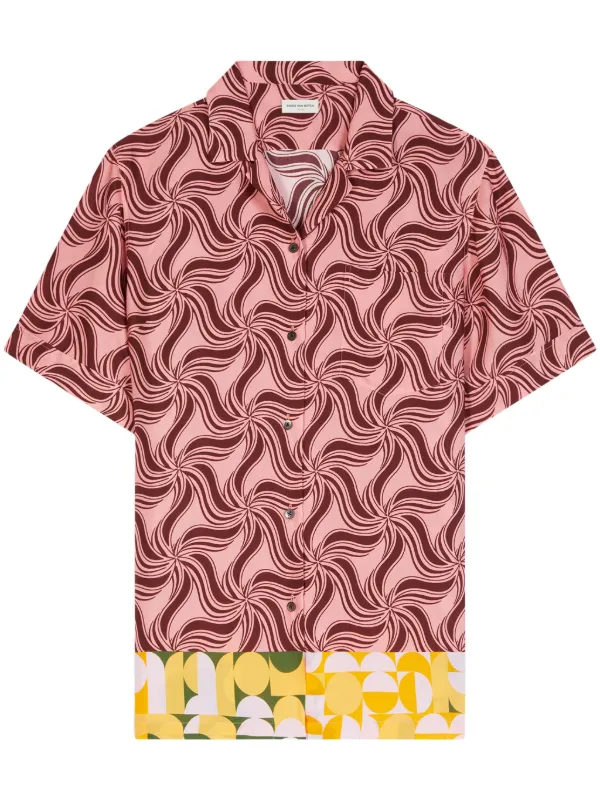 DRIES VAN NOTEN プリント シャツ | ピンク | FARFETCH JP
