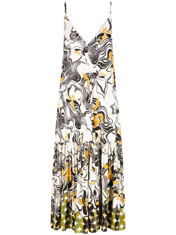 DRIES VAN NOTEN ラッフルドレス | ニュートラル | FARFETCH JP