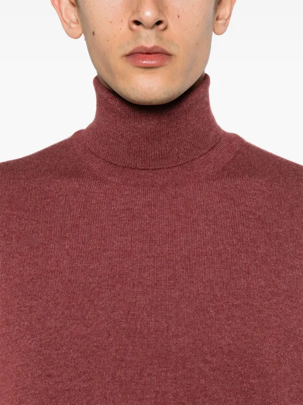 Brunello Cucinelli タートルネック カシミアセーター | レッド