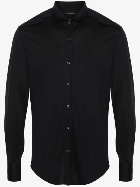 Brunello Cucinelli spread-collar jersey shirt