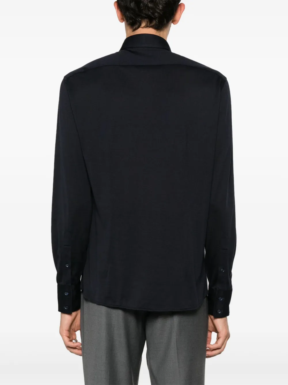 Brunello Cucinelli Overhemd met brede kraag Blauw
