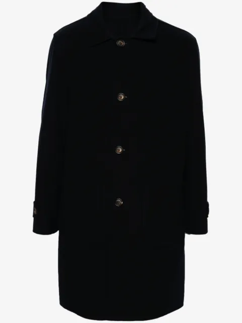 Eleventy single-breasted reversible wool coat