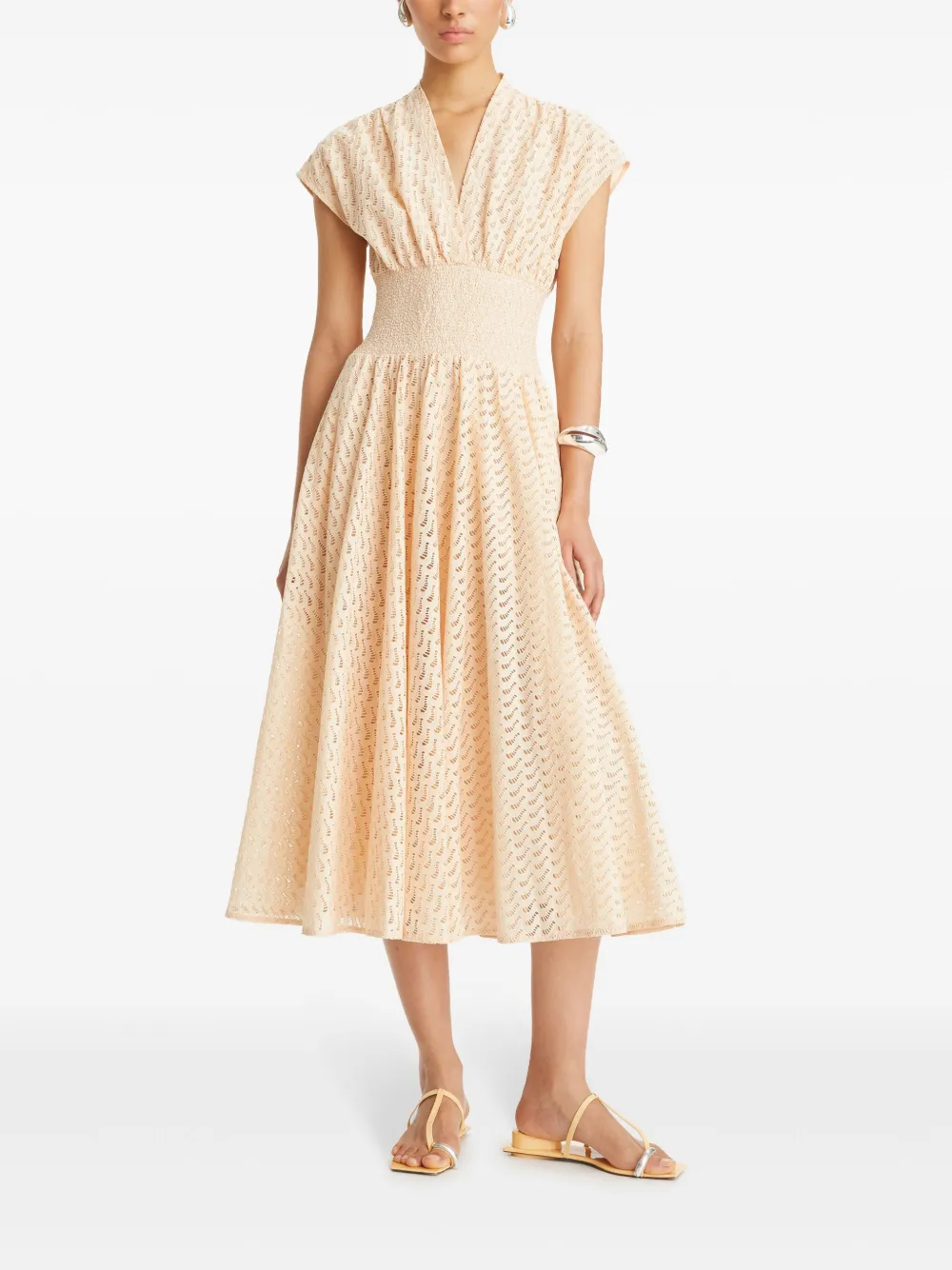 Tory Burch Vestido midi de algodão com bordado | Vestido casual | Image 2