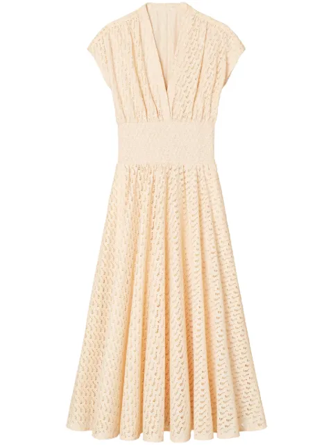 Tory Burch embroidered cotton midi dress 160548800 - 0
