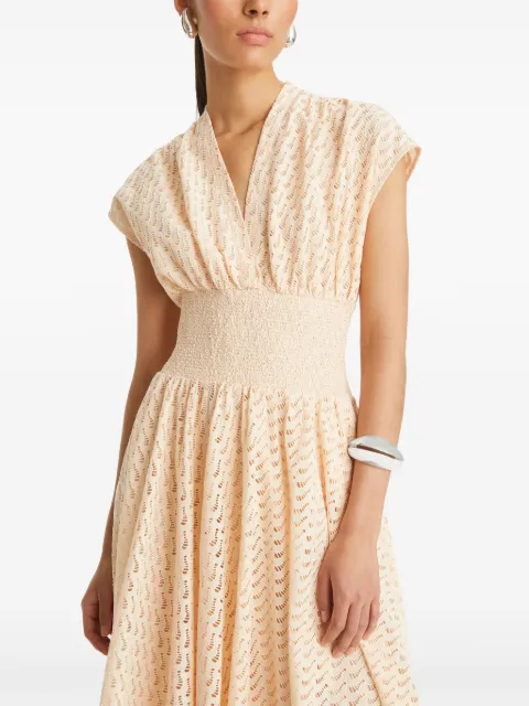 Tory Burch embroidered cotton midi dress 160548800 - 3