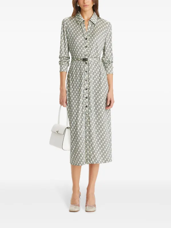 TORY BURCH グラフィック シャツドレスNEWシーズン★関税/送料込 Tory Burch プリント シャツドレス | ニュートラル | FARFETCH JP