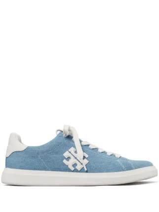 Tory Burch Double T Howell Court Sneakers | Blue | FARFETCH