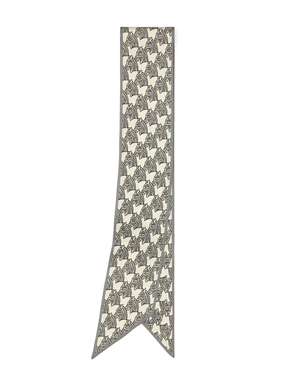 Tory Burch zebra-print silk ribbon tie Women