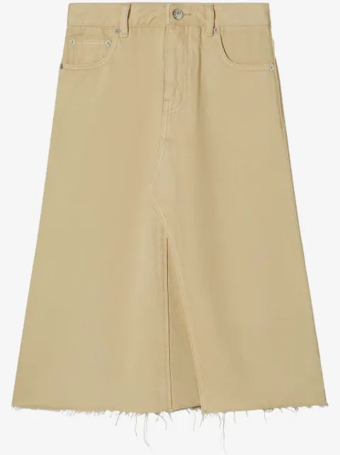 Tory Burch deconstructed denim midi skirt