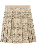 Tory Burch T monogram pleated skirt - Neutrals