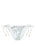 Tory Burch string-print bikini-bottoms - Blue