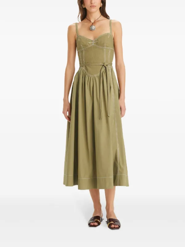 TORY BURCH ワンピース 服 Belted cotton midi dress957719 Tory Burch Belted cotton midi dress Tory Burch