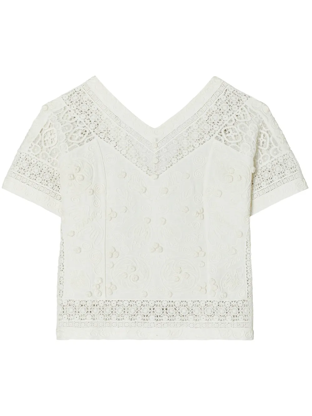 Tory Burch Top met V-rug Wit
