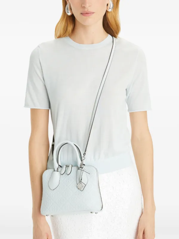 Tory Burch 正規品/送料関税込み ミニ SWING Tote Bag Tory Burch Mini Swing Monogram Tote Bag | Blue | FARFETCH